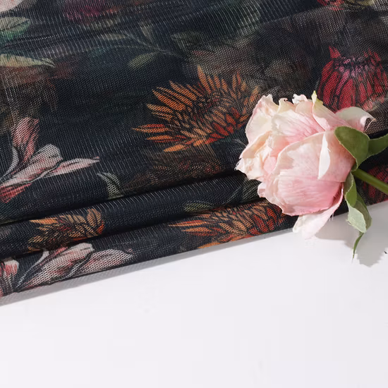 The Factory Pattern Custom Digital Printing Power Mesh Fabrics Stretch for Garments